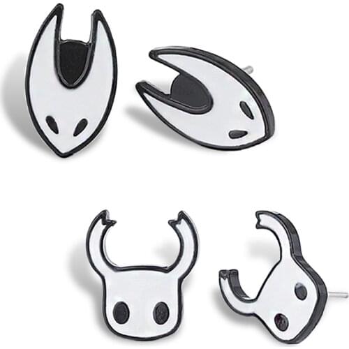 Game Hollow Knight Cosplay Earrings Stud Cute Cartoon Leading Role Figure Metal Earrings for Women Prop Jewelry