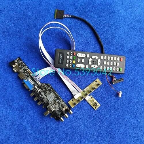 Display drive board kit DVB signal digital LVDS 40Pin 1366*768 USB VGA AV For B133XTN01/B133XW01/B133XW02/B133XW03/B133XW04