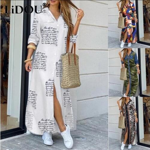 Модные платья-рубашки LIDOU China At AliExpress