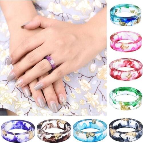 Fashion Pattern of blood Purple Blue Ring Romantic Women For Men ream 2021 resin Party Ring New Jewelry J6K3