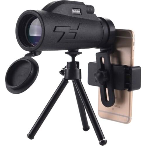 12 x 40 HD Monocular Telescope with Tripod and Smartphone Holder clearer brighter and colorful Compatible with Smartphones