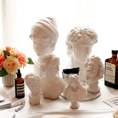 Tabletop Decoration Crafts European Style Resin Statue Craft David Classic Character Head Plaster Decorative Ornament Sketch