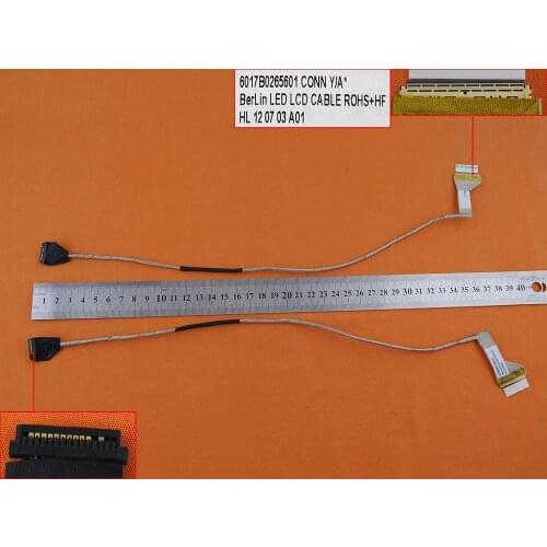 New LCD LED Video Flex Cable For TOSHIBA Satellite C650 C650D C655 C655D 15.6"(Without camera connector)，OEM PN:6017B0265601