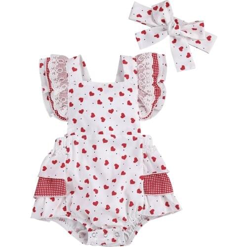 Toddler Baby Girls Valentines Day Striped Print Tulle Dress+Hairband Outfit Princess Party Dress Infant Baby Girl Clothes