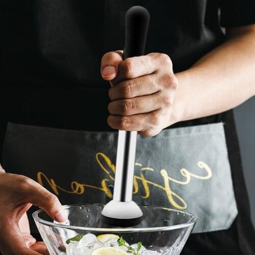 Stainless Steel Wine Mixing Stick Cocktail Stirring Masher Mixer Ice Crusher Hammer DIY Drink Fruit Muddler Bar Muddler Tool