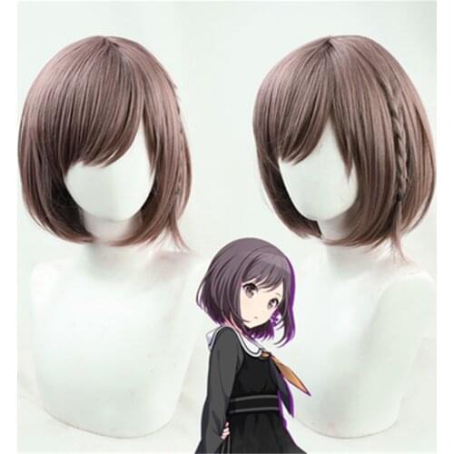 Shinonome Ena Cosplay Wig Enanan Brown Short Straight BOBO Lolita Daily Wear Heat Resistant Hair Halloween Role Play