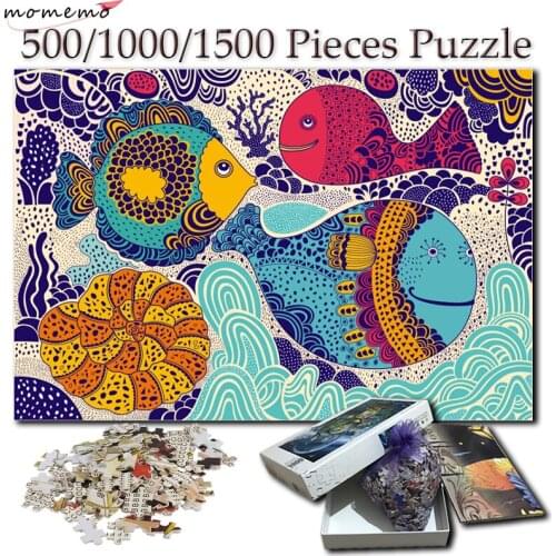 MOMEMO Puzzle 1000 Pieces Colorful Undersea World 500 1000 1500 Pieces Adults Jigsaw Puzzles Creative Hand Painted Puzzle Games