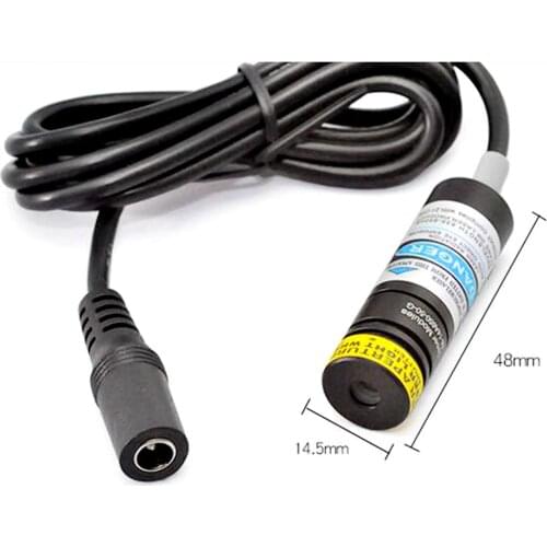 Industrial Violet Blue Laser 405nm 50mw Adjusted Diode Cross Laser Module 14.5x48mm w 5V Adapter