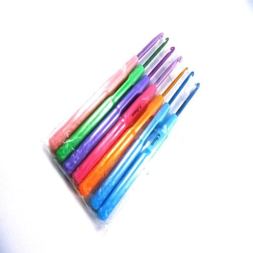 7 size/set 15 Set/lot Length Stainless Steel Crochet Hooks DIY Hand Knitting Tool Hook