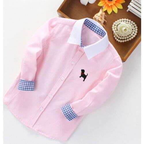 Boys shirt cotton long sleeve shirt spring and autumn clothes