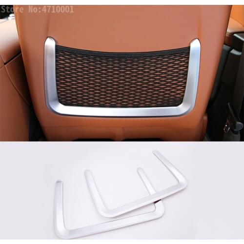 ABS Car Seat Rear Back Seat Storage Net Bag Frame Cover Trim For Maserati Ghibli 2014-2017 For Levante 2016 Accessories 2pcs