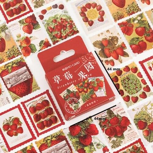 30box Strawberry DIY Stamp Office Stationery Decoration Scrapbook Card Making Diary Planner Hand Account Label Sealing Sticker