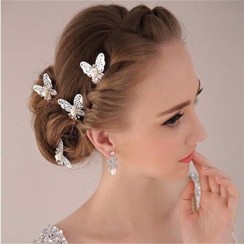 Crystal Rhinestone Butterfly Hair Claw Hairpins Hair Accessories Ornaments Hair Clips Hairgrip Barrette For Kids Girl