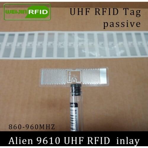 UHF RFID sticker tag Alien 9610 inlay 915mhz 900 868m 860-960MHZ Higgs3 EPC C1G2 ISO18000-6C smart card passive RFID tags label