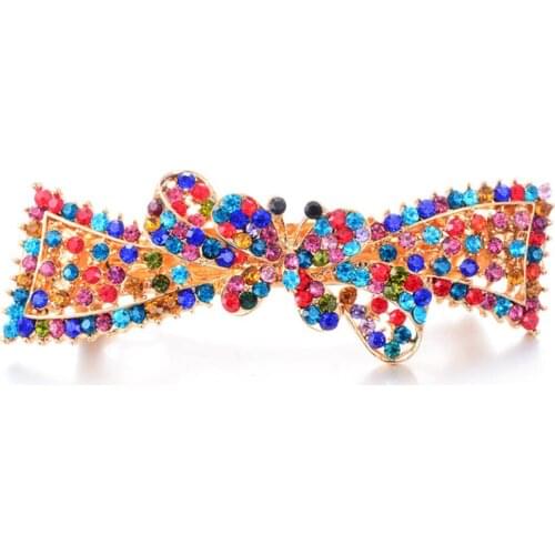 Women Hairpin with Rhinestone Hair Ornaments Brand Hair Jewelry AAA Crystal Flower Barrettes Hair Clip Wedding Hair Accessories