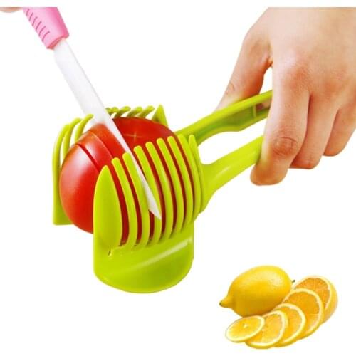 1pc Tomato Slicer Fruits Cutter Stand Handheld, Lemon Potato Cutter Shreadders, Multifuctional Egg & Onion Cutting Holder