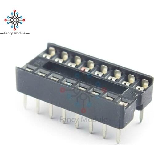 10Pcs Black 16-Pins DIP IC Sockets Adaptor Solder Type Socket Connector Original DIY Kit