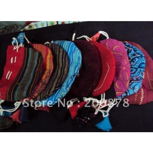10PCS Nepal Handmade Cotton Jewelry Pouches Mix Differen Designs