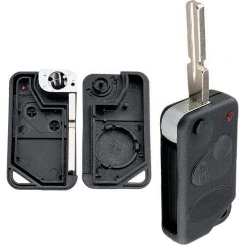 2 Buttons Remote Key Fob Shell Flip with P38 Blade Fit for Land Range Rover Discovery / Freelander / Defender 90 1995-2004