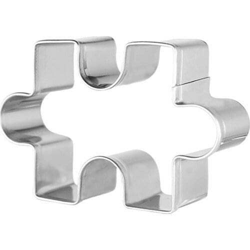20 PCS Stainless Steel Cake Mould,Jigsaw Shaped Cookie Cutters Mold Biscuit Baking Tools Accessories Pastry Cutter Set