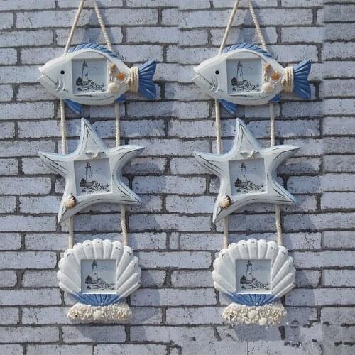 3pcs/set Mediterranean Wooden Photo Frame Set DIY Wall Picture Frames Home Decoration Home Decor Accessories Craft MP 005