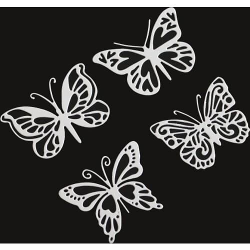 4pcs butterfly Metal Cutting Dies for DIY Scrapbooking Embossing Paper Cards making Decor Crafts stempels met dies troquel flore