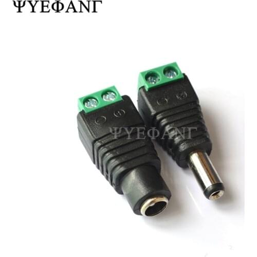 5PCS Male and Female DC Power Plug 5.5*2.5MM 12V 24V Jack Adapter Connector Plug CCTV 5.5x 2.5