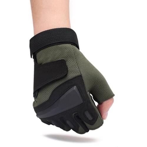 Army Military Tactical Gloves Paintball Airsoft Shooting Combat Anti-Skid Bicycle Hard Knuckle Half finger Gloves Touch Screen