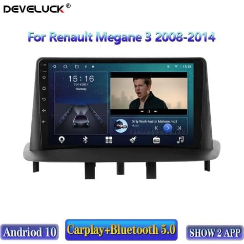 2Din Android 10 Car Radio Multimedia Video Player For Renault Megane 3 Fluence 2008-2014 GPS Navigation 6G+128G Stereo Head Unit