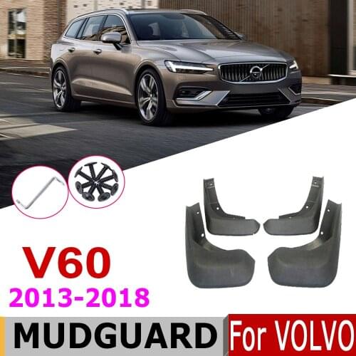 Car Mudflap For Volvo V60 Cross Country 1st Gen 2018~2013 Fender Mud Guard Flap Splash Flaps Mudguards Accessories 2017 2016