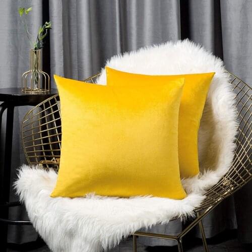Velvet Throw Pillow Covers Cushion Case Soft Decorative Solid Square Cozy Modern Home Decorations Pillowcase for Sofa Couch Bed