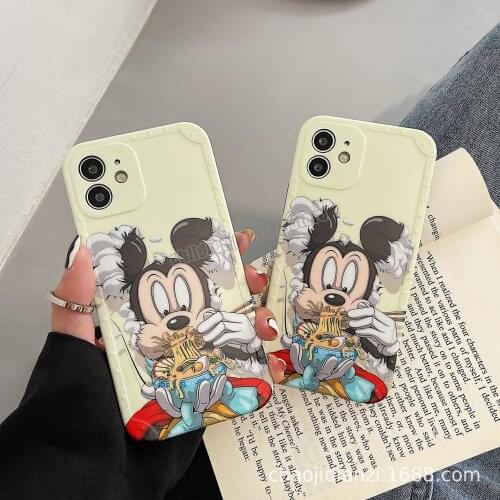 Disney Mickey Mouse All-inclusive Mobile Phone Case for Iphone 12 11pro Max Xs Max Xr X 7 8 Plus Cartoon Mobile Phone Back Cover