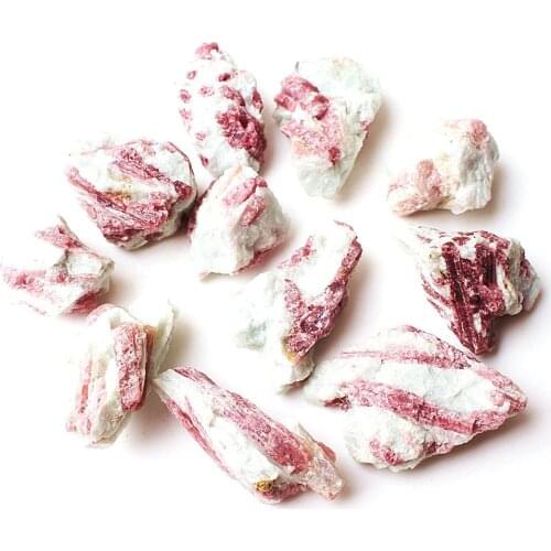 200-300g Natural Red Tourmaline Rough Crystal Mineral Specimen Unpolished Rock Stone Gemstone Home Decor