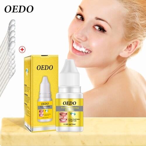 OEDO Teeth Whitening Essence Oral Hygiene Cleaning Serum Dental Tools Remove Plaque Stains Brighten Yellow Teeth Oral Care 10ml