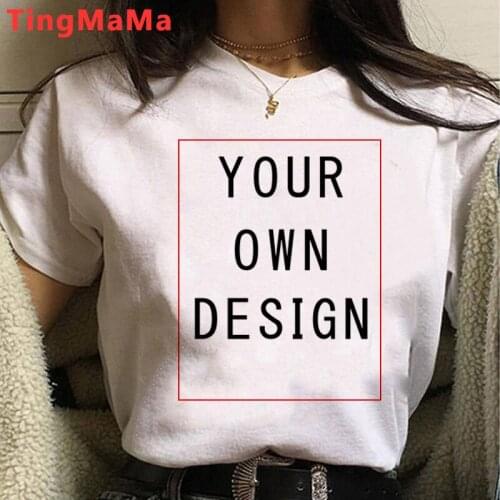 DIY Customize Your Like Photo or Logo Your OWN Design T Shirt Unisex Short Sleeve White Pink T-shirt Casual Top Tees Male