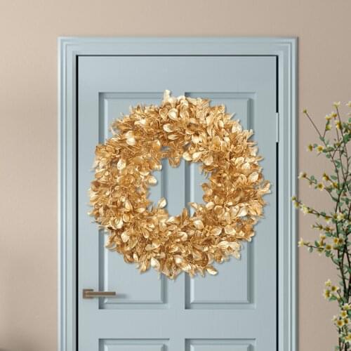 Artificial Front Door Wreath Jasmine Leaf Flower Garland Fake Plant Home Wedding Wall Window Decor