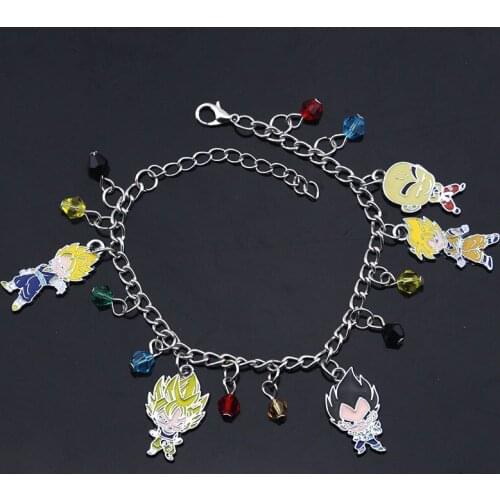 Japanese Anime Ball Z Star Classic Crystal Bracelet PVC Figure Toys ball Z Chain Bangle For Woman kids Gift