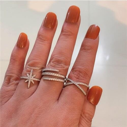 Choucong 2019 Cross Statement ring Pave AAAAA cz stone 925 Sterling silver Engagement Wedding Band Rings for women Party Jewelry