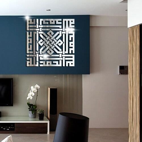 Creative INS muslim shape DIY childrens room bedroom home TV background wall 3D acrylic Mirror decal wall sticker