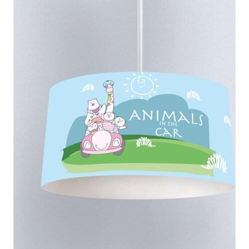 Lamp For Kids Bedrooms Light Chandelier for Living Room Childrens Room Light Blue Animals Car Model 252