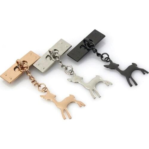 1pcs Metal Deer Shape pendant Fashion Bag decoration Buckle for Handbag Bag Purse Luggage Hardware Closure Bag Parts Accessories