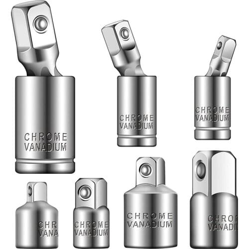7 Pieces Socket Adapter Set ,3 Pieces Universal Joint Swivel Socket Adapter,4 Pieces Square Ratchet Socket Adapter