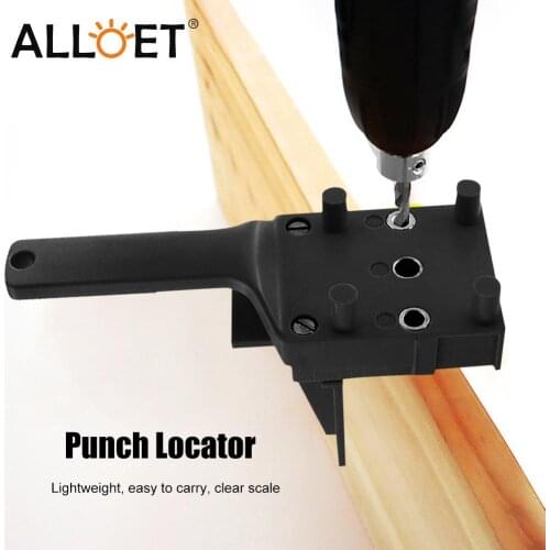 6/8/10mm Vertical Pocket Hole Wood Dowelling Jig Kit Punching Hole Locator Handheld Drill Guide Puncher DIY Woodworking Tools