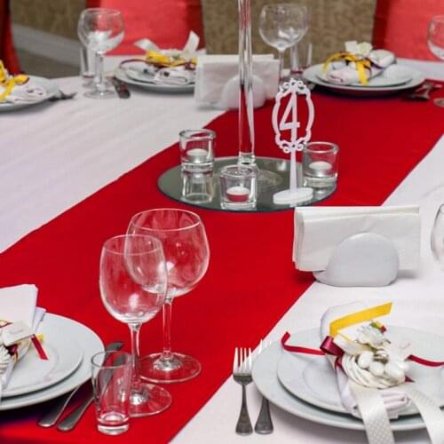 HGHO Table Runner Long Wedding Table Runner for Wedding Banquet Graduations Birthday Party Decoration 12 Pieces