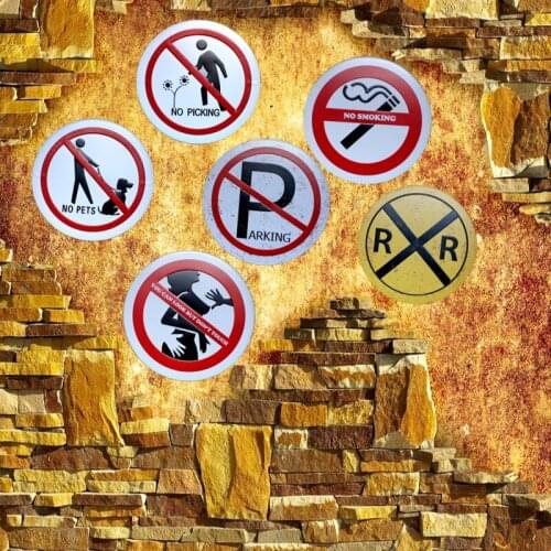 No Smoking Irregular Round Music Tin Signs Vintage Plaque Metal Wall Cafe Garage Pub Home Restaurant Art Decor 30CM U-8