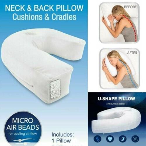 Newest U-Shaped Pillow Plus Side Sleeper Pillow U-Shaped Pillow Waist Support Pillows Hold Neck Spine Protection Sleep Buddy