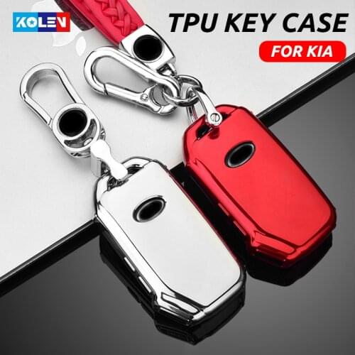 New Soft TPU Car Remote Key Case Full Cover Shell For KIA Sportage Ceed Sorento Cearto Forte Auto Smart Key Accessories Keychain
