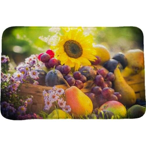 Fruit & Vegetables Creative 3D Printing Carpets and Rugs for Bedroom Living Room Carpet Kitchen Bathroom Anti-Slip Floor Mats