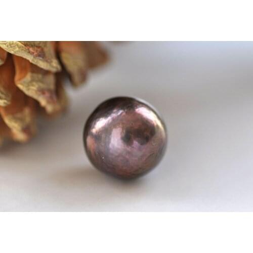 P7625 13mm Round Brown-Black Loose Bead Pearl