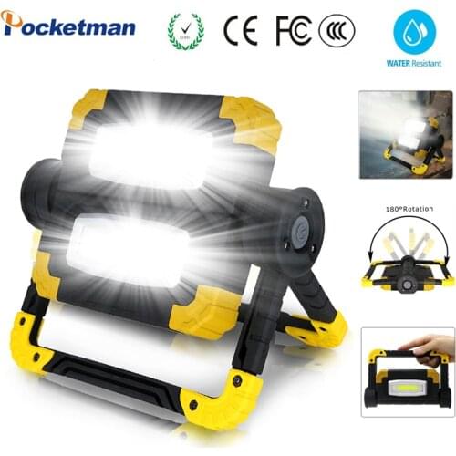 190W Led Portable Spotlight Searchlight Led Work Light Led Waterproof Work Lamp use 4*AA Battery For Repairing Camping